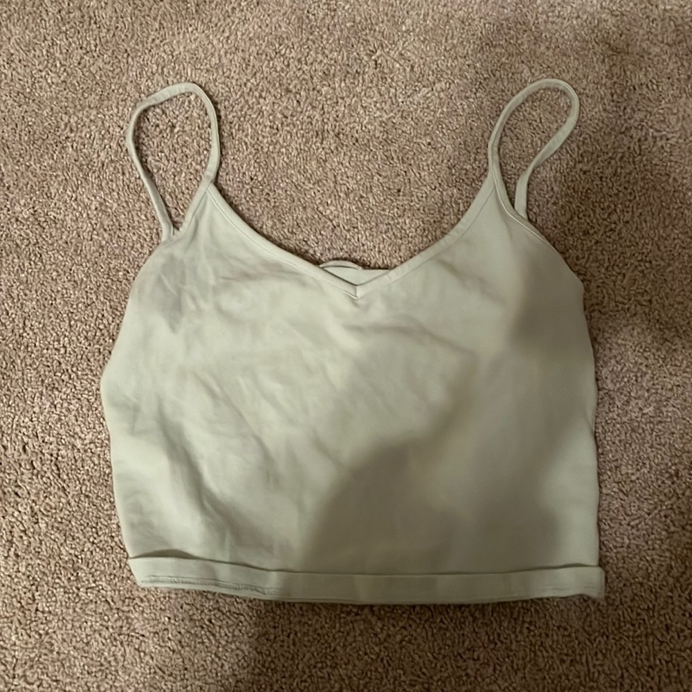 light green brandy melville cropped tank in great condition!